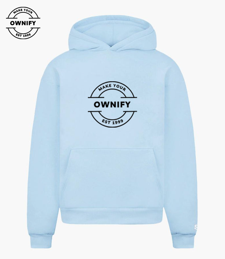 Personalized Signature Hoodies Clay Blue
